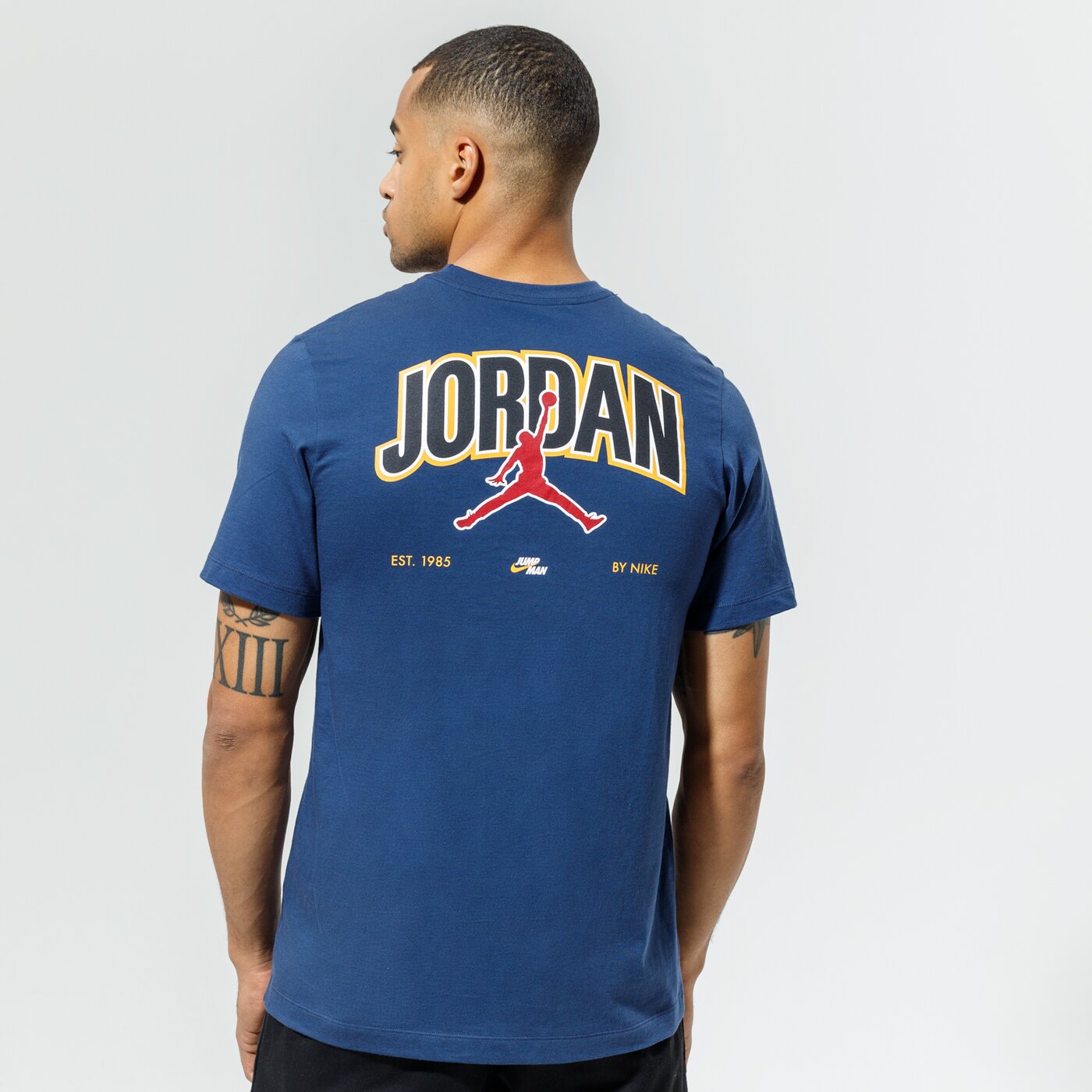 Мъжка тениска JORDAN ТЕНИСКА M J JMPMN GFX SS CREW dm3217-410 цвят тъмносин