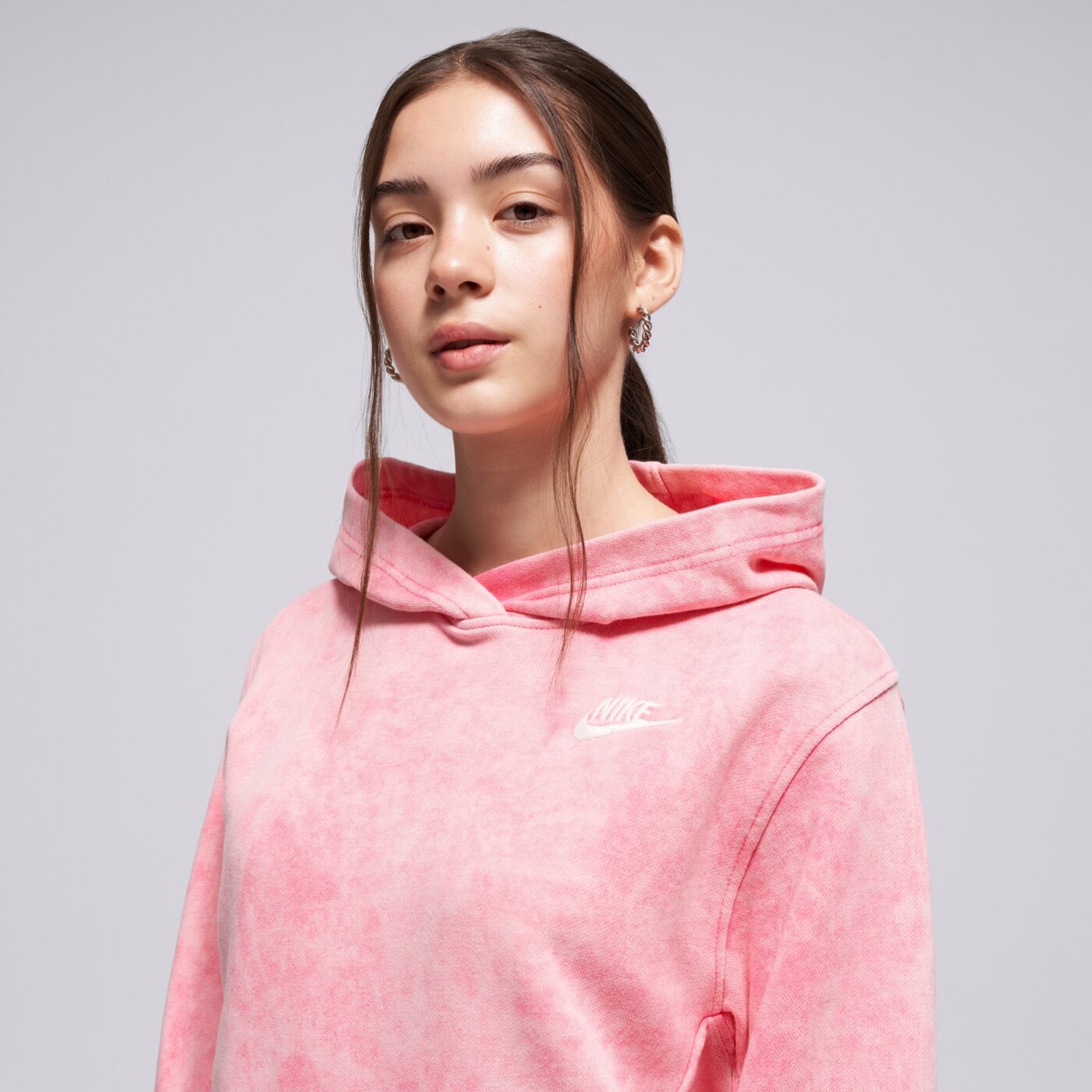 Детски суичър NIKE СУИТЧЪР С КАЧУЛКА K NSW WASH PO HOODIE FT GIRL ih2375-684 цвят розов