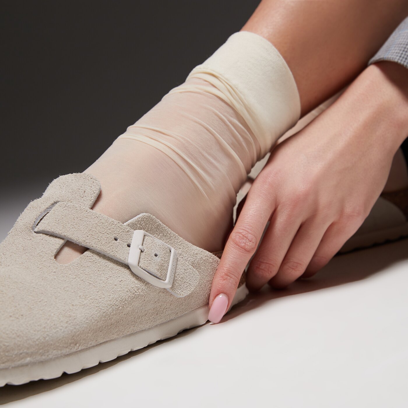 Дамски чехли и сандали BIRKENSTOCK BOSTON BS 1024740 цвят бял