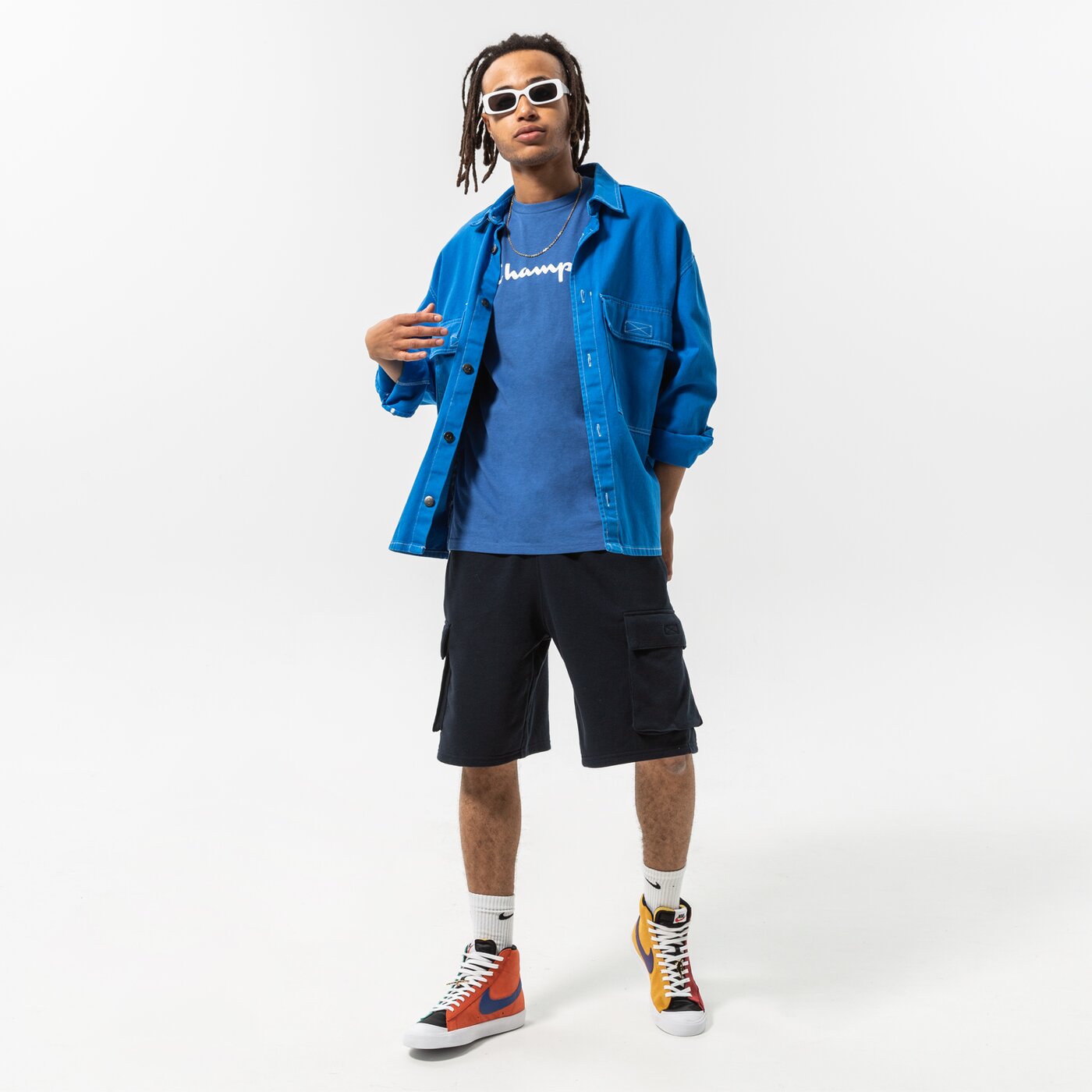 Мъжка тениска CHAMPION ТЕНИСКА CREWNECK TEE 216957bs007 цвят син