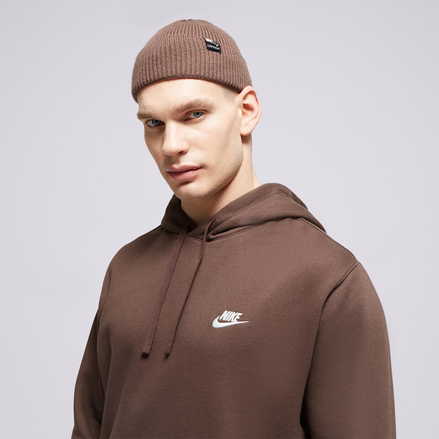 Мъжки суичър NIKE СУИТЧЪР С КАЧУЛКА SPORTSWEAR CLUB FLEECE bv2654-237 цвят кафяв
