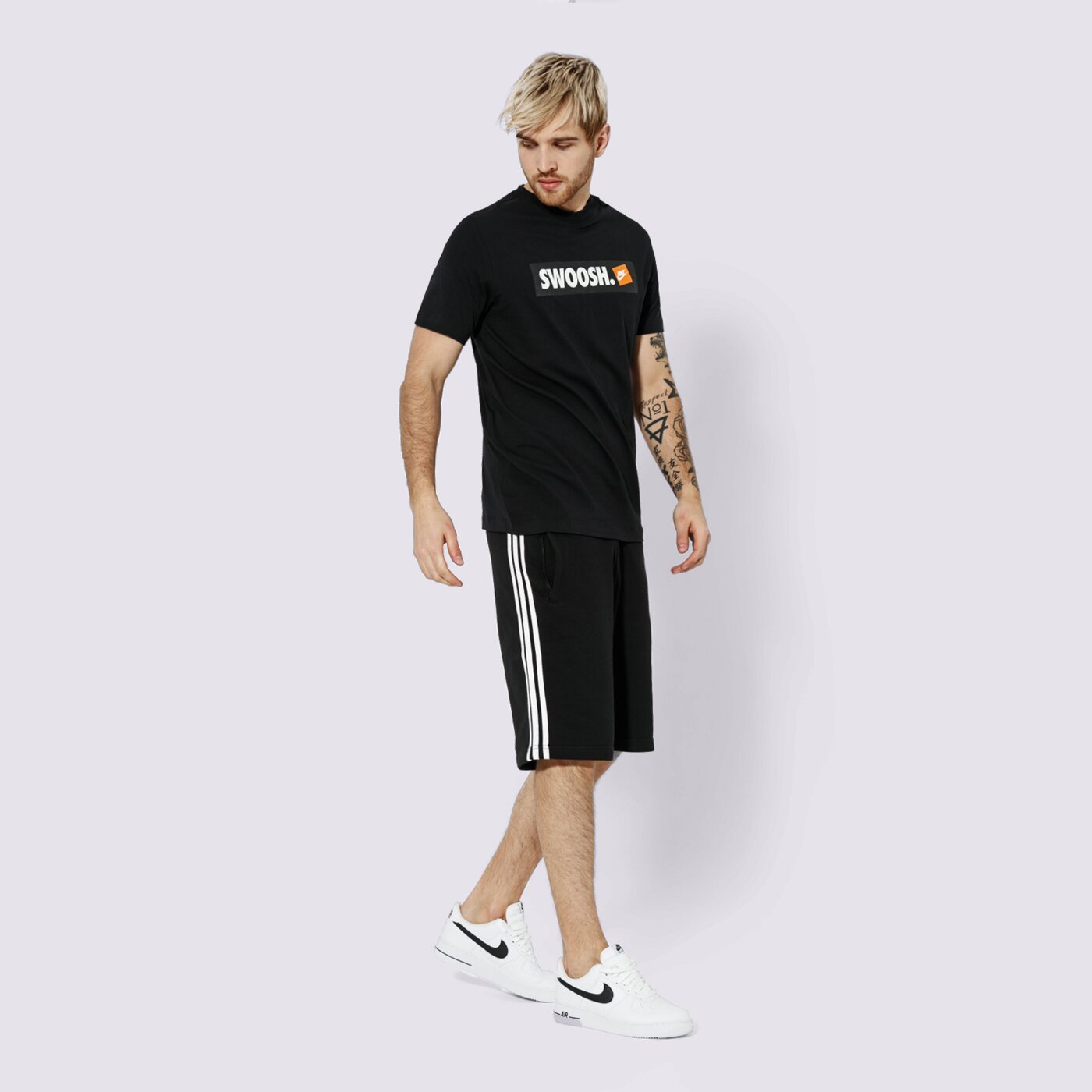 Мъжки къси панталони ADIDAS ШОРТИ 3-STRIPE SHORT ADICOLOR dh5798 цвят черен
