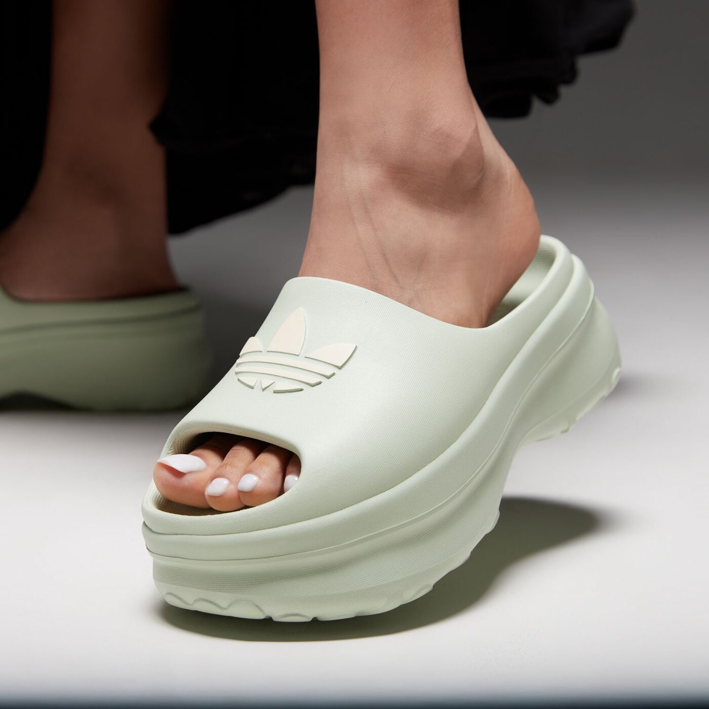 Дамски чехли и сандали ADIDAS ADIFOM STAN SLIDE W jh7467 цвят тюркоазен