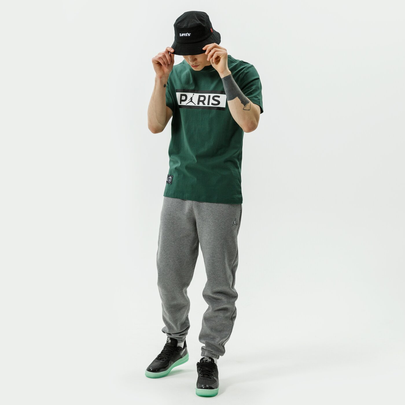 Мъжка тениска JORDAN ТЕНИСКА PARIS SAINT-GERMAIN WORDMARK db6510-333 цвят зелен