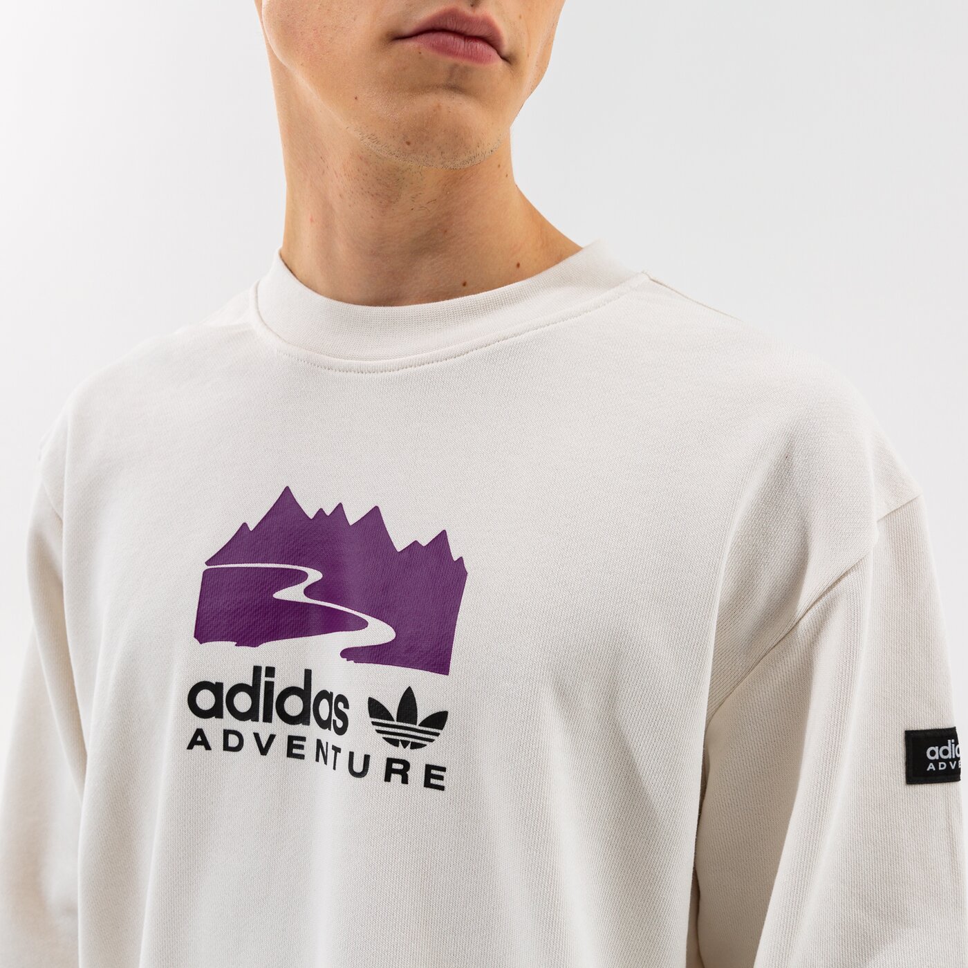 Мъжки суичър ADIDAS СУИТЧЪР SWEAT CREW h09108 цвят бял