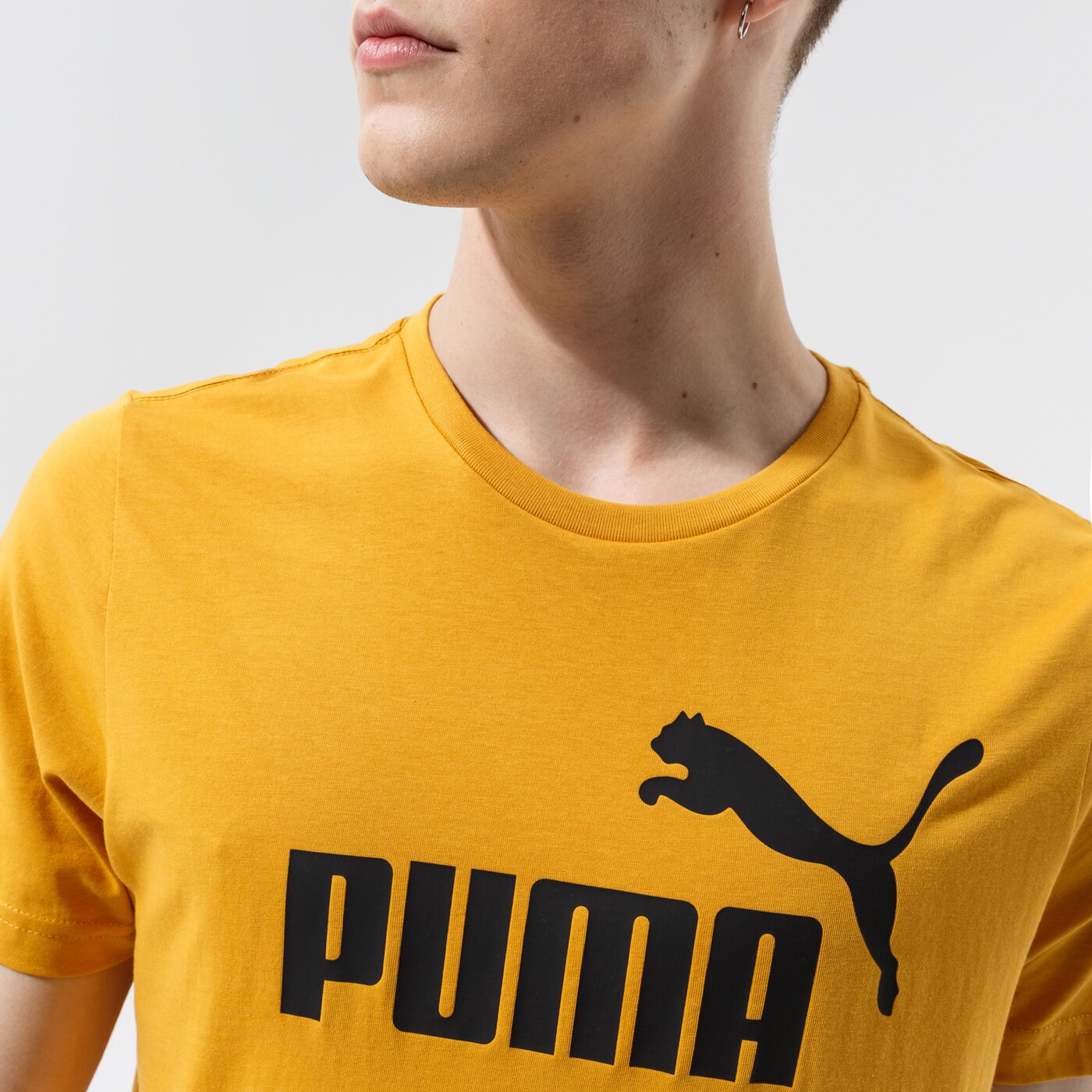 Мъжка тениска PUMA ТЕНИСКА ESS LOGO TEE (S) - MINERAL YELLOW 58666737 цвят жълт