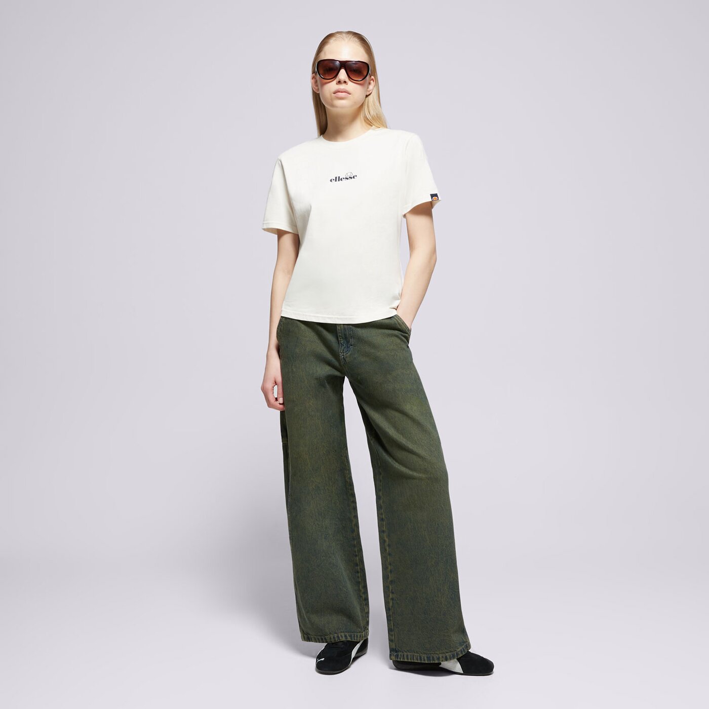 Дамски панталони DICKIES ПАНТАЛОНИ X LOOSE DENIM CARPENTER PANT W dk0a4z6sk571 цвят зелен