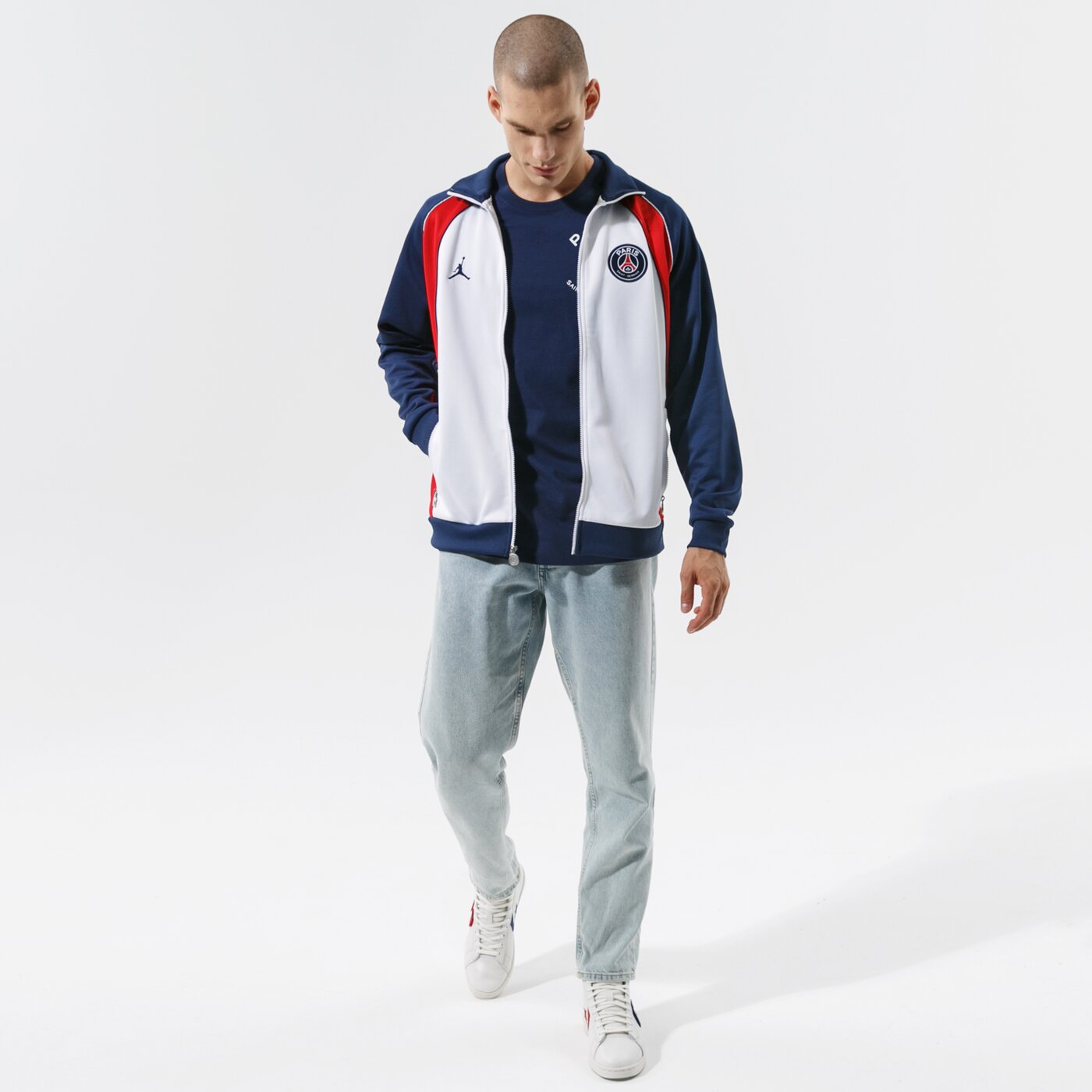 Мъжка тениска JORDAN ТЕНИСКА PARIS SAINT-GERMAIN LOGO db6514-410 цвят тъмносин