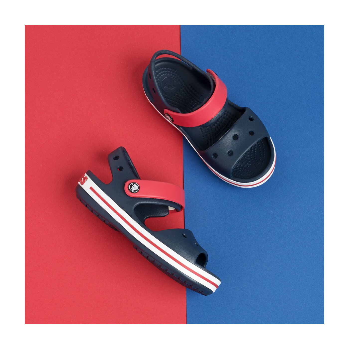 Детски чехли и сандали CROCS CROCBAND SANDAL KIDS 12856485i цвят тъмносин