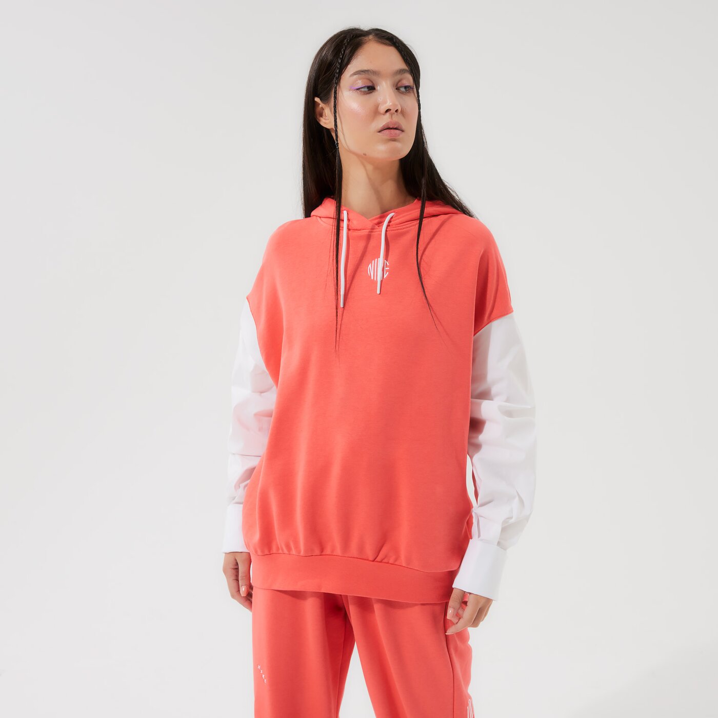 Дамски суичър NIKE СУИТЧЪР С КАЧУЛКА W NSW ICN CLSH FLC GX HOODIE dd5052-814 цвят коралов