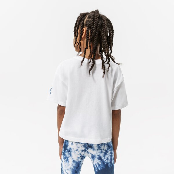 Детска тениска JORDAN ТЕНИСКА JUMPMAN DENIM PLAY TEE GIRL 45b541-001 цвят бял