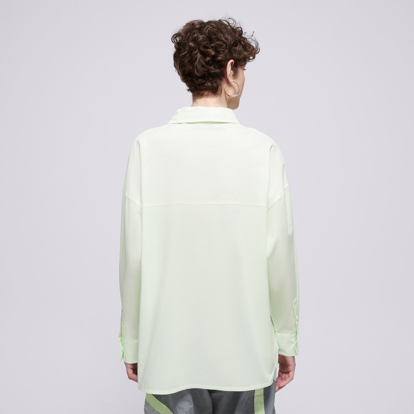 NIKE РИЗА W NSW NK CHLL PPLN LS BTN ТОП hj0715-701 цвят зелен