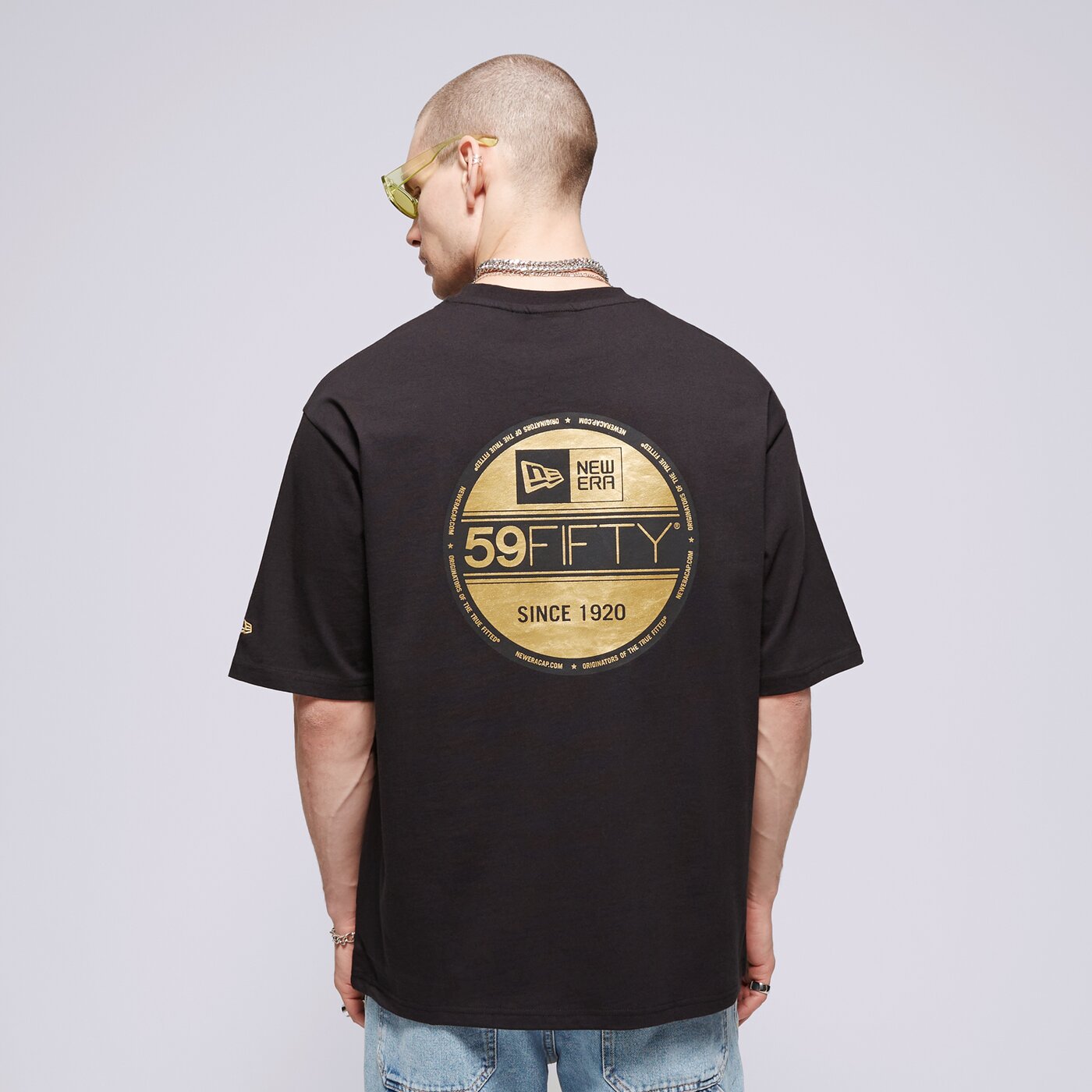 Мъжка тениска NEW ERA ТЕНИСКА NE STICKER OS BLK NONE 60425910 цвят черен