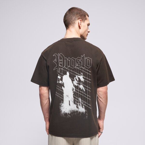 Мъжка тениска PROSTO ТЕНИСКА SHADOW WASHED BLACK kl252mtee1081 цвят сив