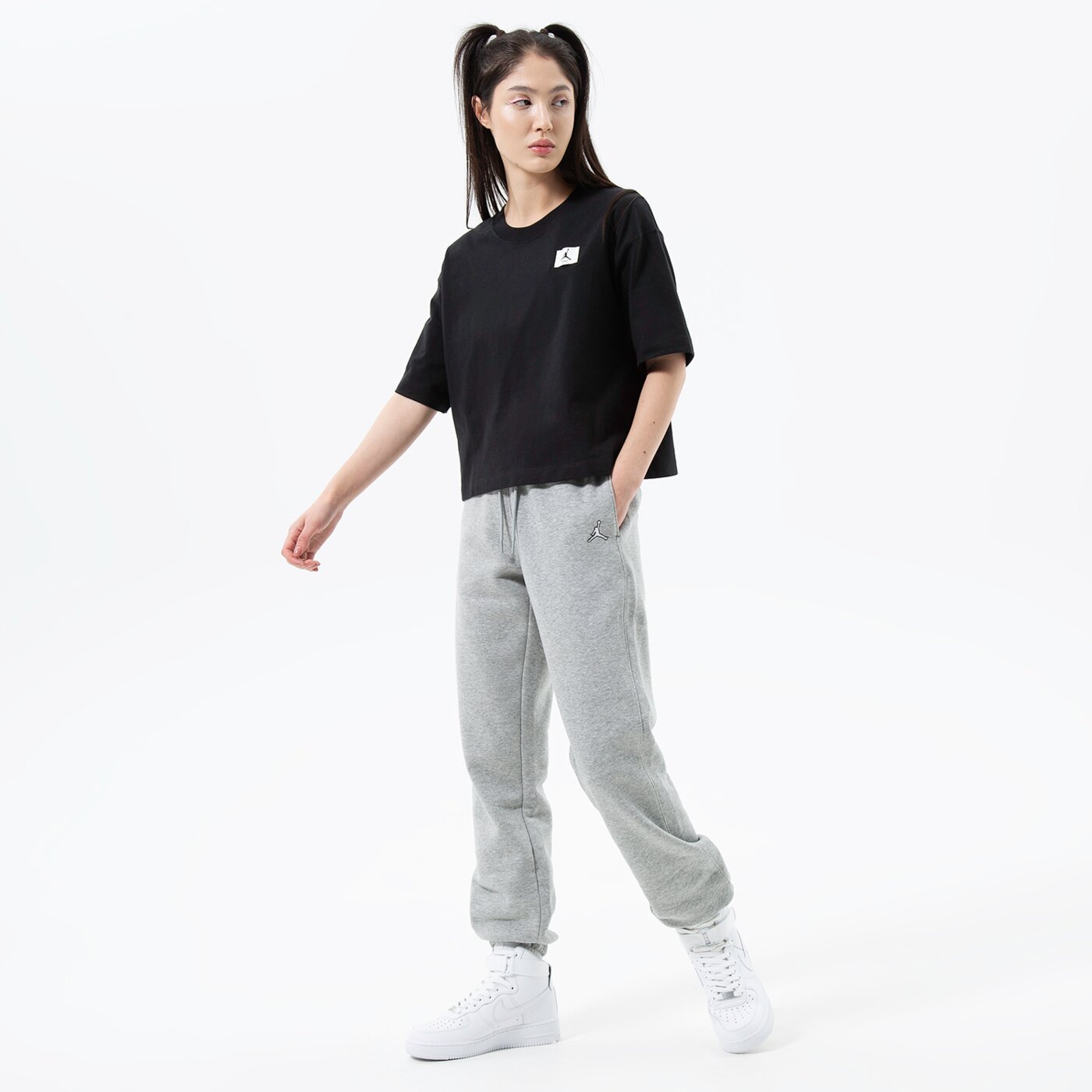 Дамски панталони JORDAN ESSENTIAL JOGGERS  dq4478-063 цвят сив