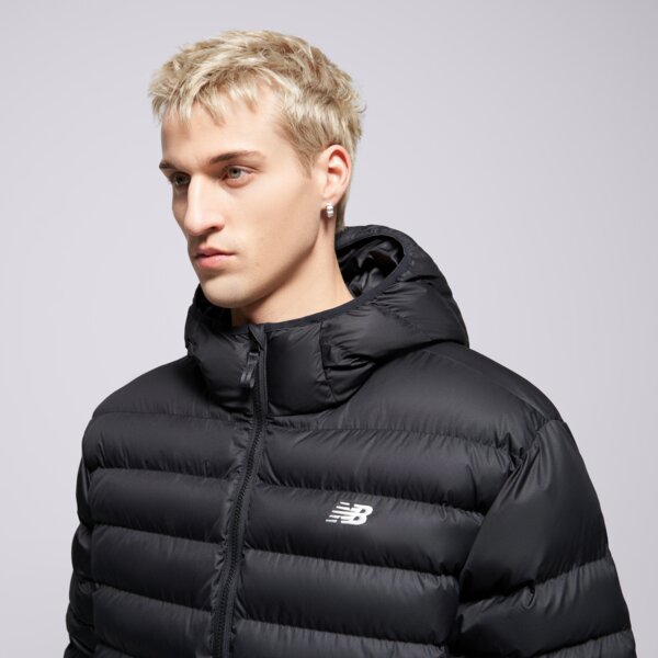 Мъжко зимно яке NEW BALANCE ЯКЕ HOODED PUFFER JACKET mo53500bk цвят черен