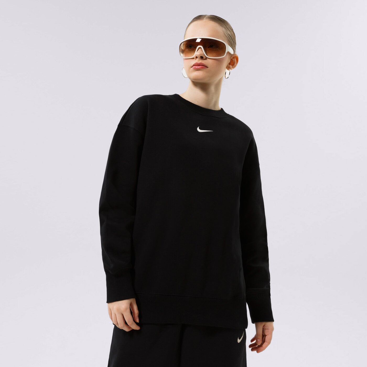 Дамски суичър NIKE СУИТЧЪР W NSW PHNX FLC OS CREW dq5733-010 цвят черен