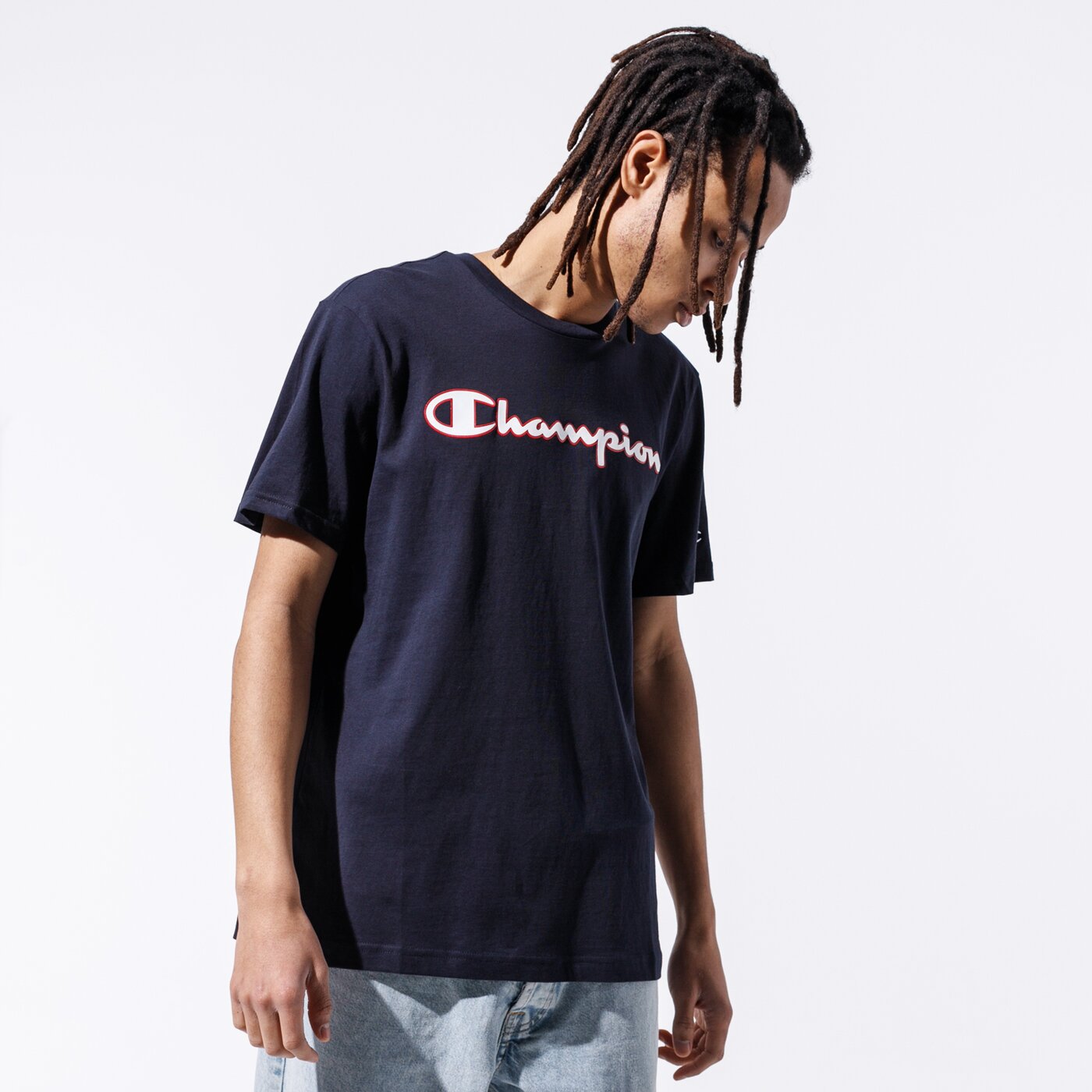 Мъжка тениска CHAMPION ТЕНИСКА LOGO TEE 215280bs501 цвят тъмносин