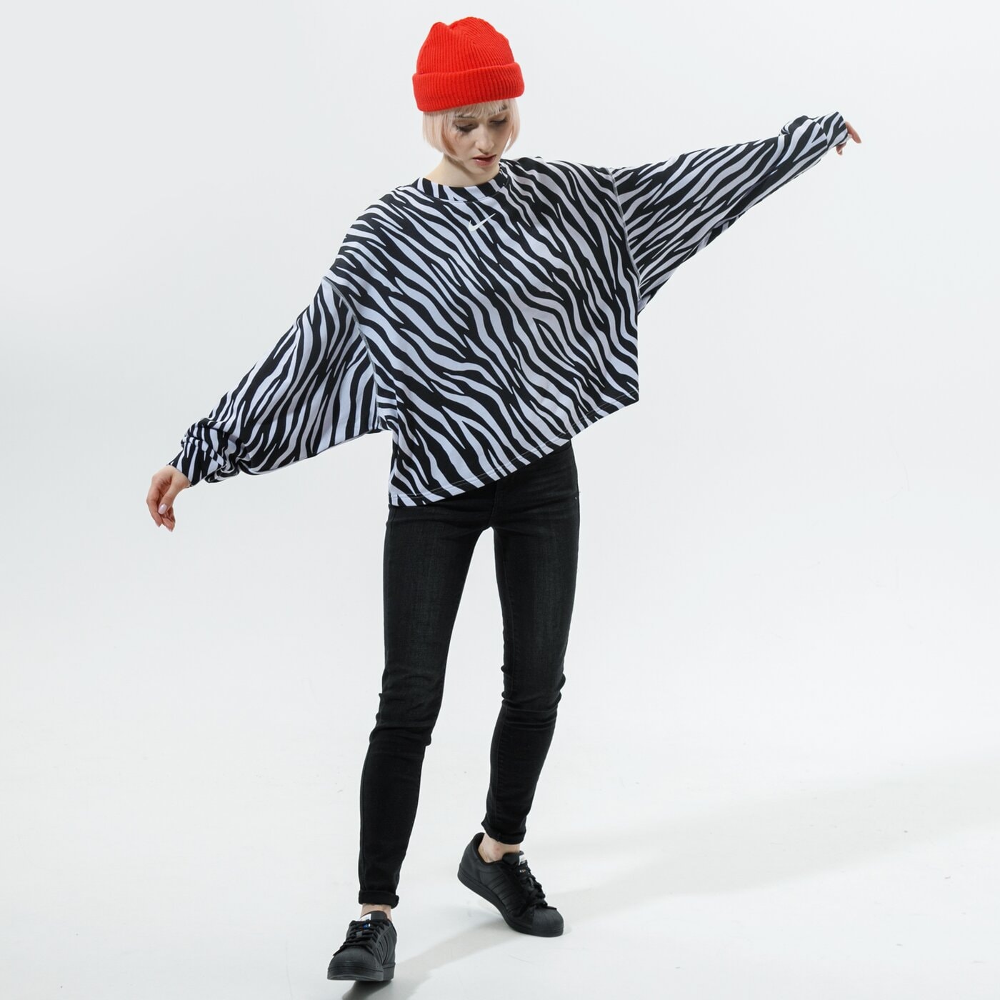 Дамски суичър NIKE СУИТЧЪР SPORTSWEAR ICON CLASH dc6898-596 цвят сив