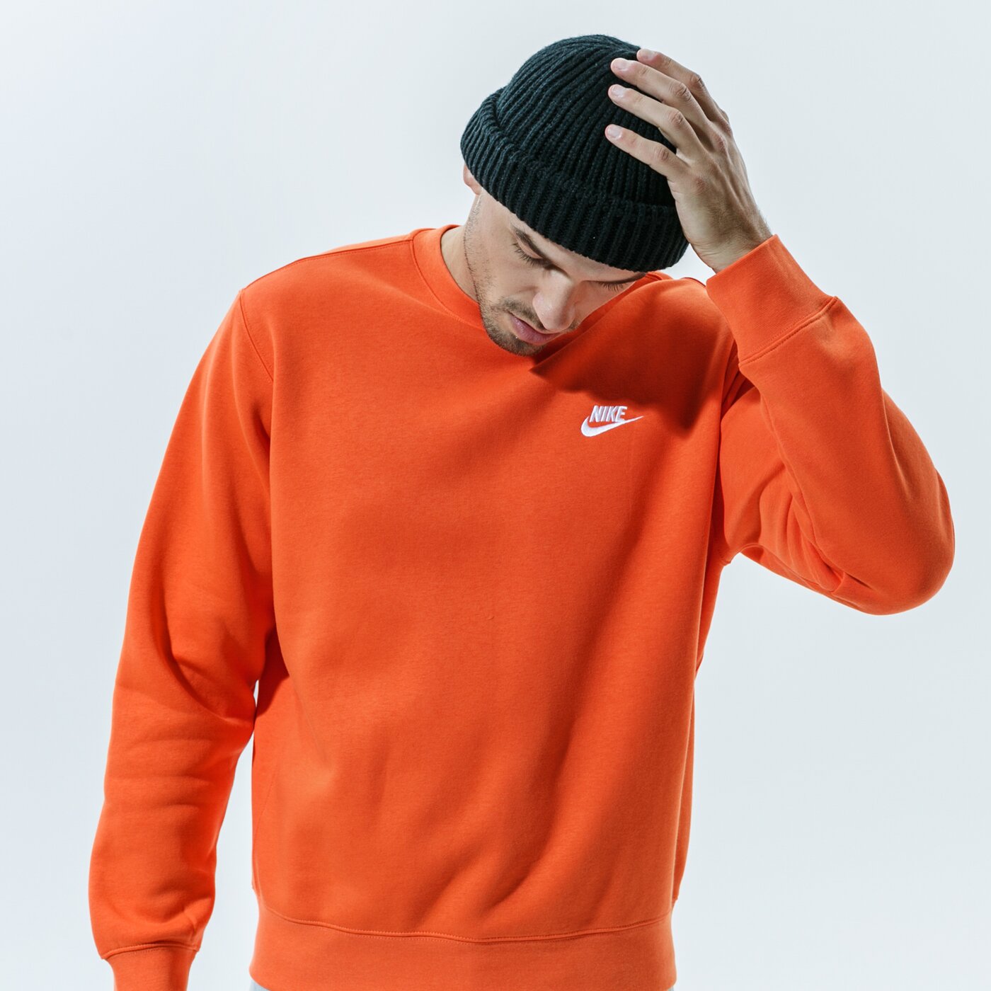 Мъжки суичър NIKE СУИТЧЪР SPORTSWEAR CLUB bv2662-837 цвят оранжев