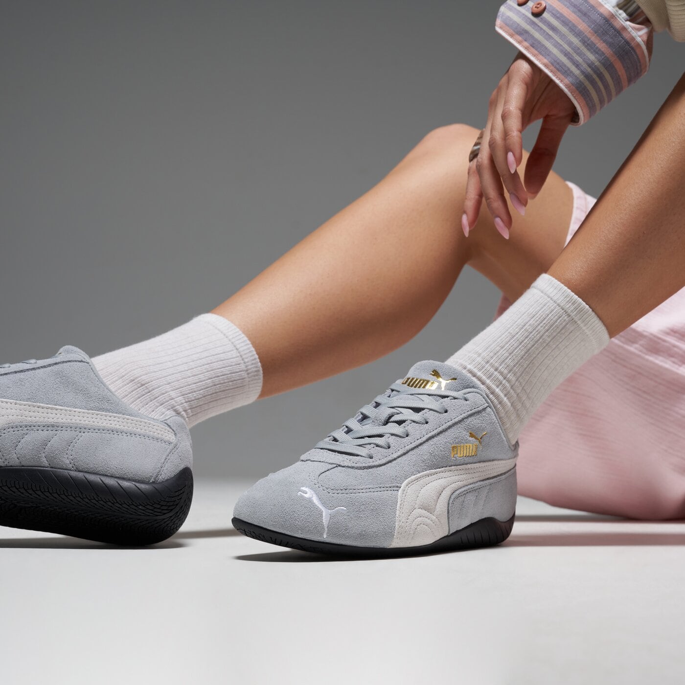 Дамски маратонки PUMA SPEEDCAT OG 39884605 цвят сив