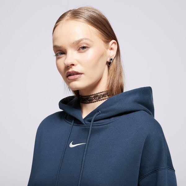 Дамски суичър NIKE СУИТЧЪР С КАЧУЛКА W NSW PHNX FLC OS PO HOODIE dq5860-478 цвят тъмносин