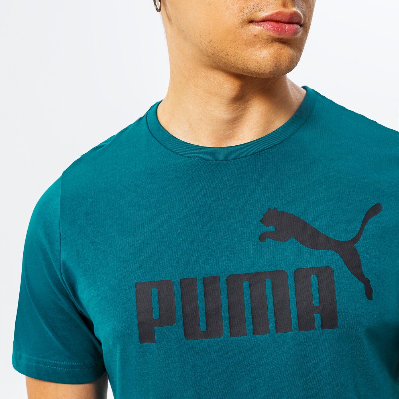 Мъжка тениска PUMA ТЕНИСКА ESS LOGO TEE (S) 586667 20 цвят зелен