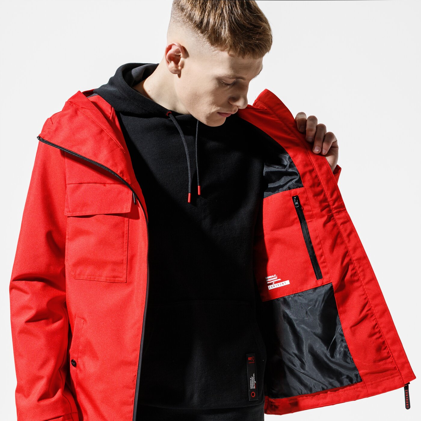 Мъжко преходно яке CONFRONT ЯКЕ RAMSAY cf120kum24002 цвят червен