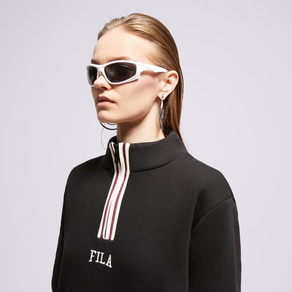 Дамски суичър FILA СУИТЧЪР STRIPE 1/4 ZP BLK/PK devineblk цвят черен