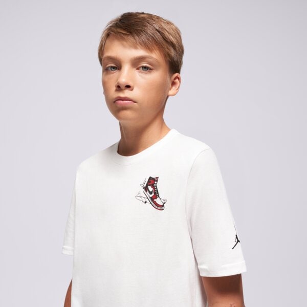 Детска тениска JORDAN ТЕНИСКА JDB AIR JORDAN HAS LANDED SS T BOY 95f279-001 цвят бял