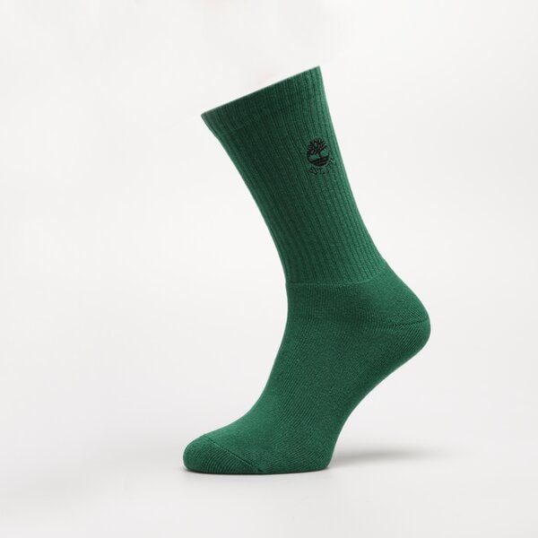Дамски чорапи TIMBERLAND ЧОРАПИ 1PP COLOR BLAST CREW tb0a2pygh311 цвят зелен