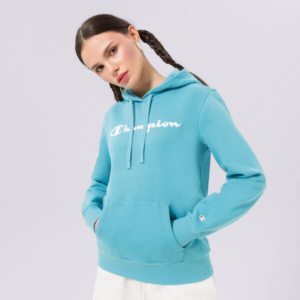 Дамски суичър CHAMPION СУИТЧЪР С КАЧУЛКА HOODED SWEATSHIRT 115687bs157 цвят син