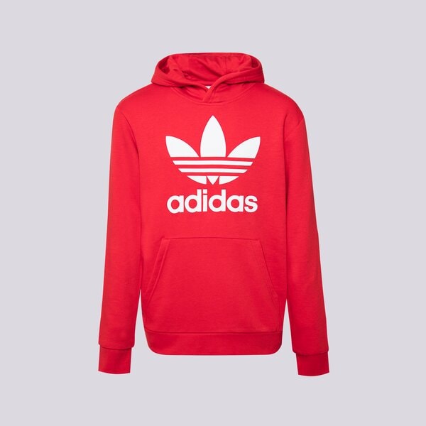 Детски суичър ADIDAS СУИТЧЪР С КАЧУЛКА TREFOIL BOY ij7201 цвят червен