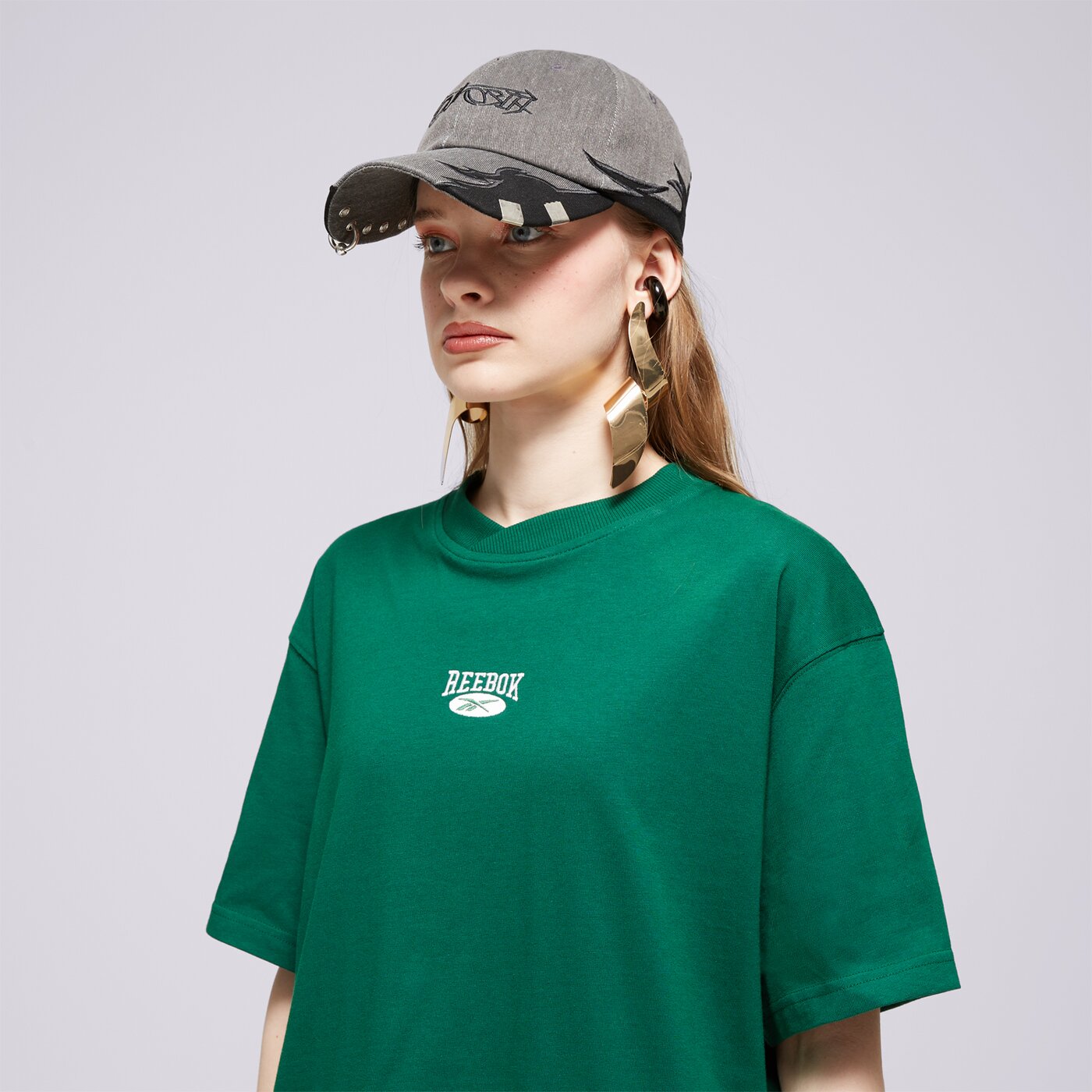 Дамска тениска REEBOK ТЕНИСКА CL AE ARCHIVE SM LOGO TEE 100076222 цвят зелен
