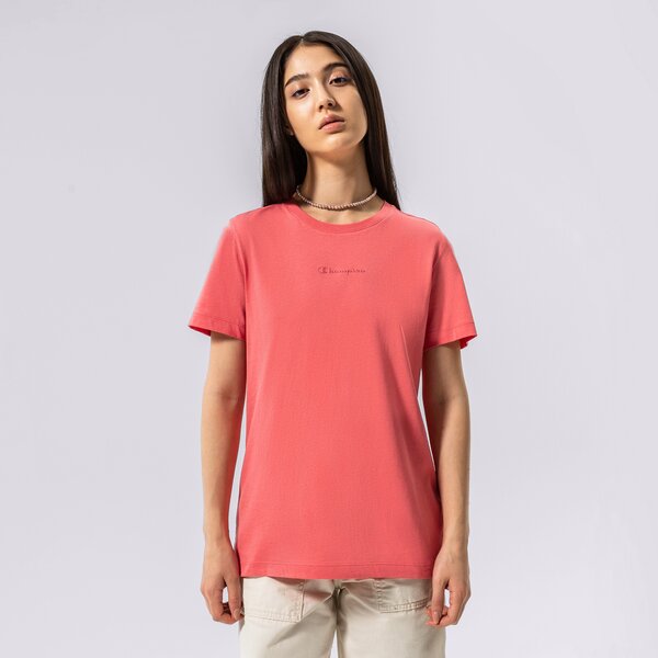 Дамска тениска CHAMPION ТЕНИСКА CREWNECK CROP ТЕНИСКА 115683ps171 цвят розов