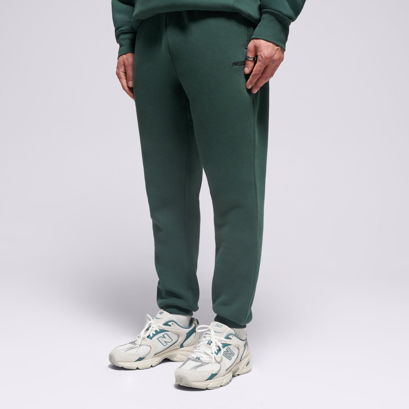 Мъжки панталони PROSTO ПАНТАЛОНИ SWEATPANTS DARN WASHED GREEN kl252mpan4142 цвят зелен