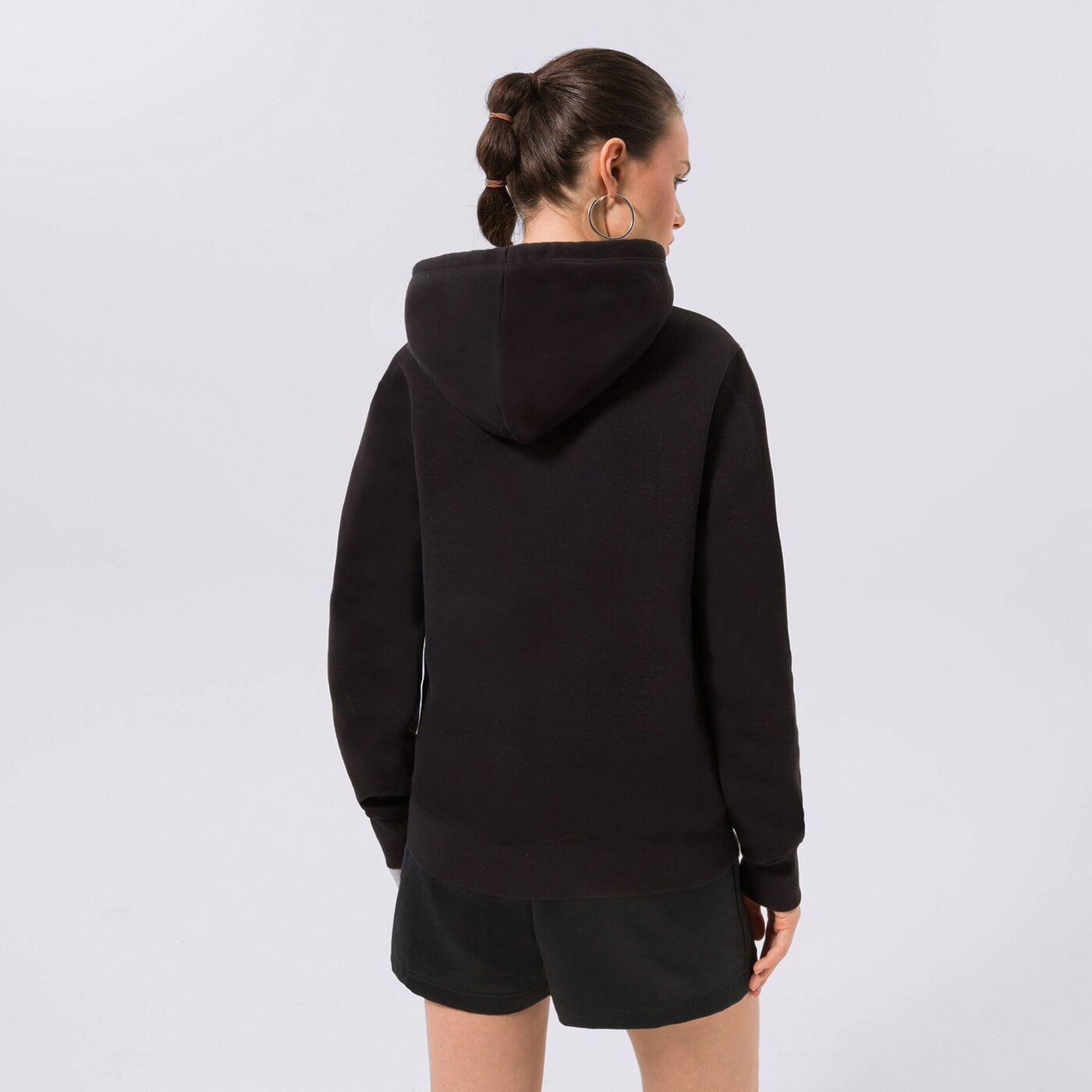 Дамски суичър CHAMPION СУИТЧЪР С КАЧУЛКА HOODED SWEATSHIRT 115395kk001 цвят черен