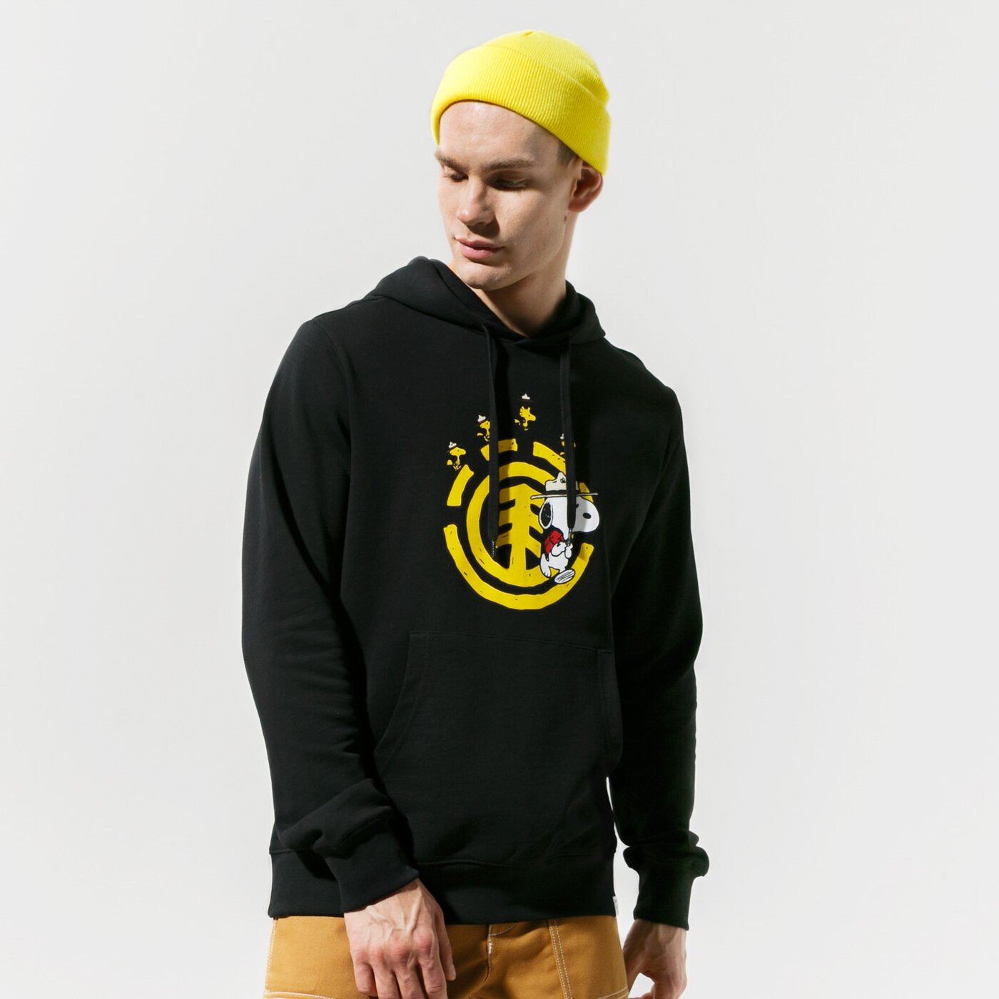 Мъжки суичър ELEMENT СУИТЧЪР С КАЧУЛКА PEANUTS EMERGE HOOD w1hob4elp13732 цвят черен