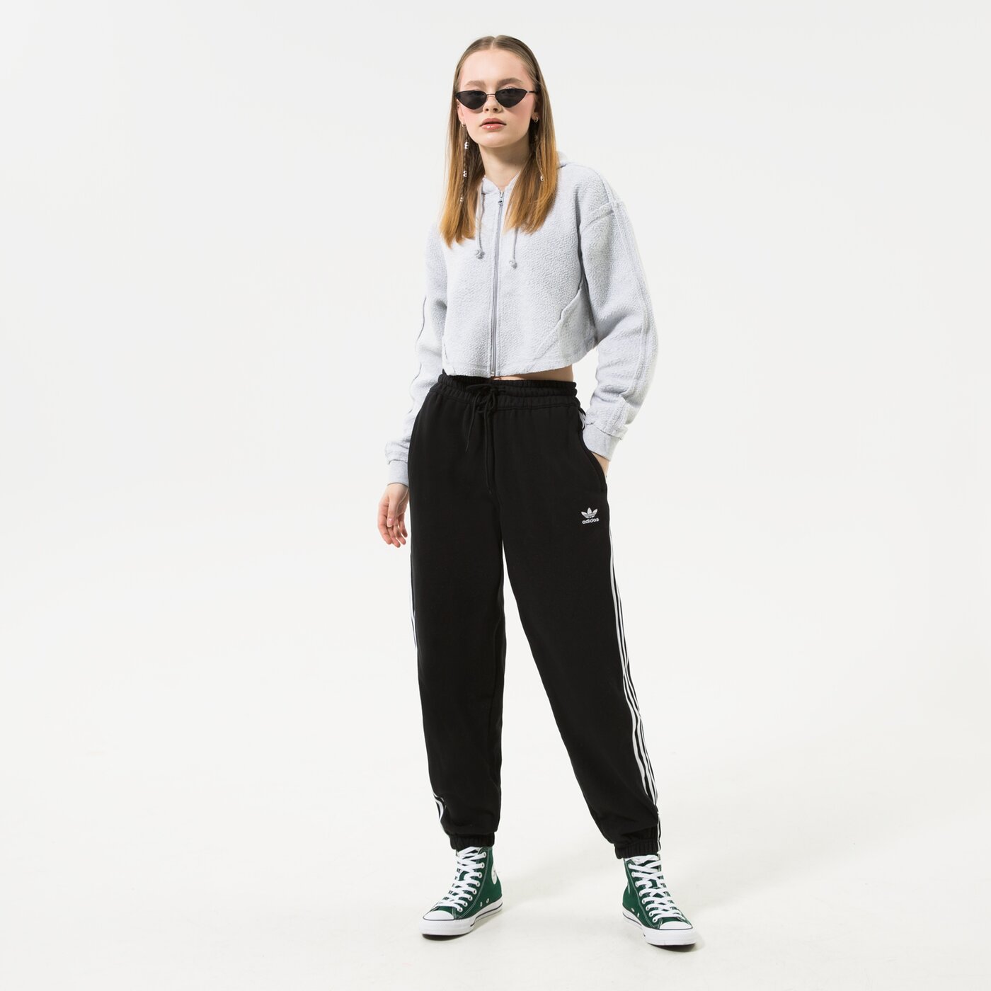 Дамски суичър ADIDAS СУИТЧЪР СЪС ЗАКОПЧАВАНЕ   С КАЧУЛКА FULL ZIP HOODIE hl9140 цвят бежов