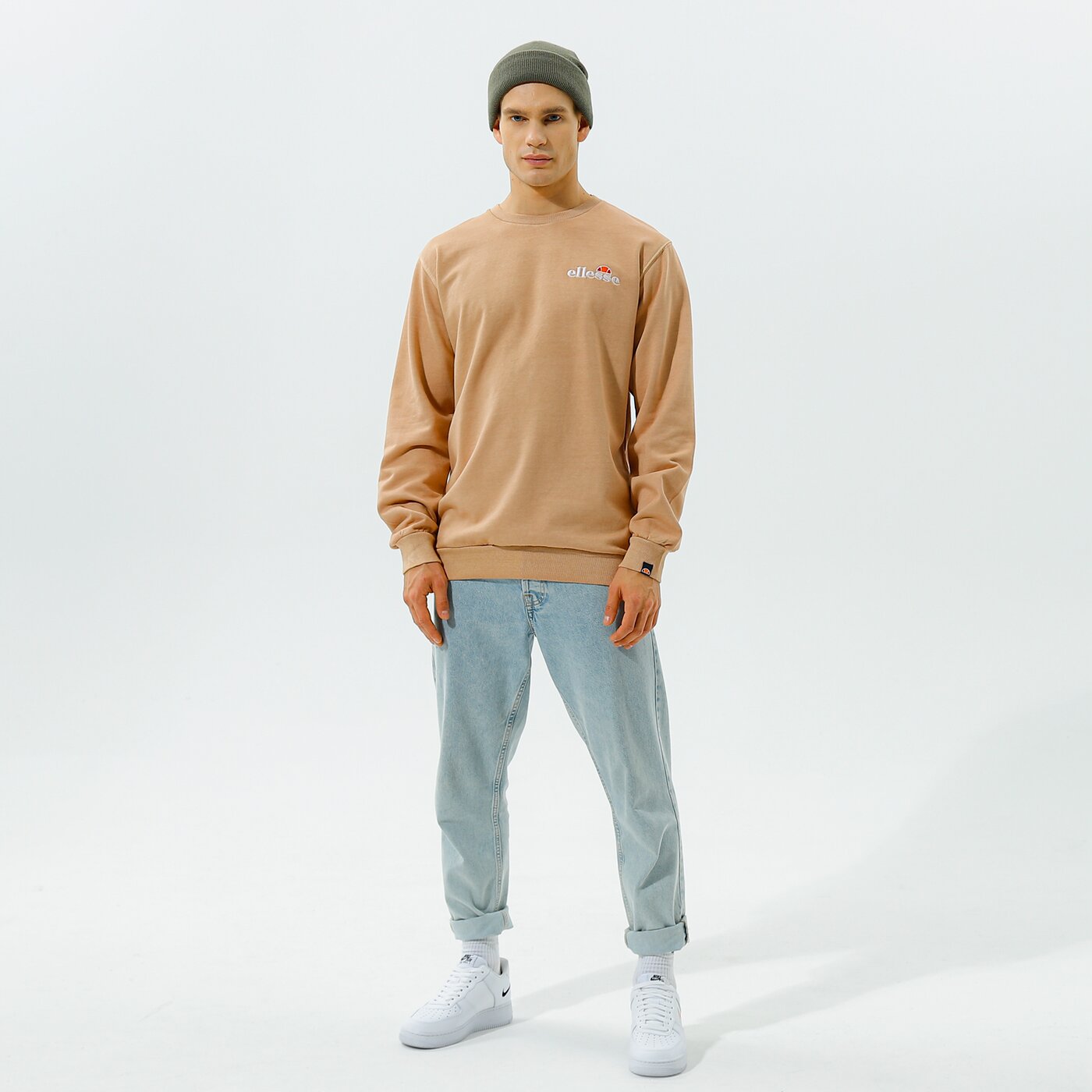 Мъжки суичър ELLESSE СУИТЧЪР CALENDULA SWEATSHIRT BEIGE shk13145214 цвят бежов