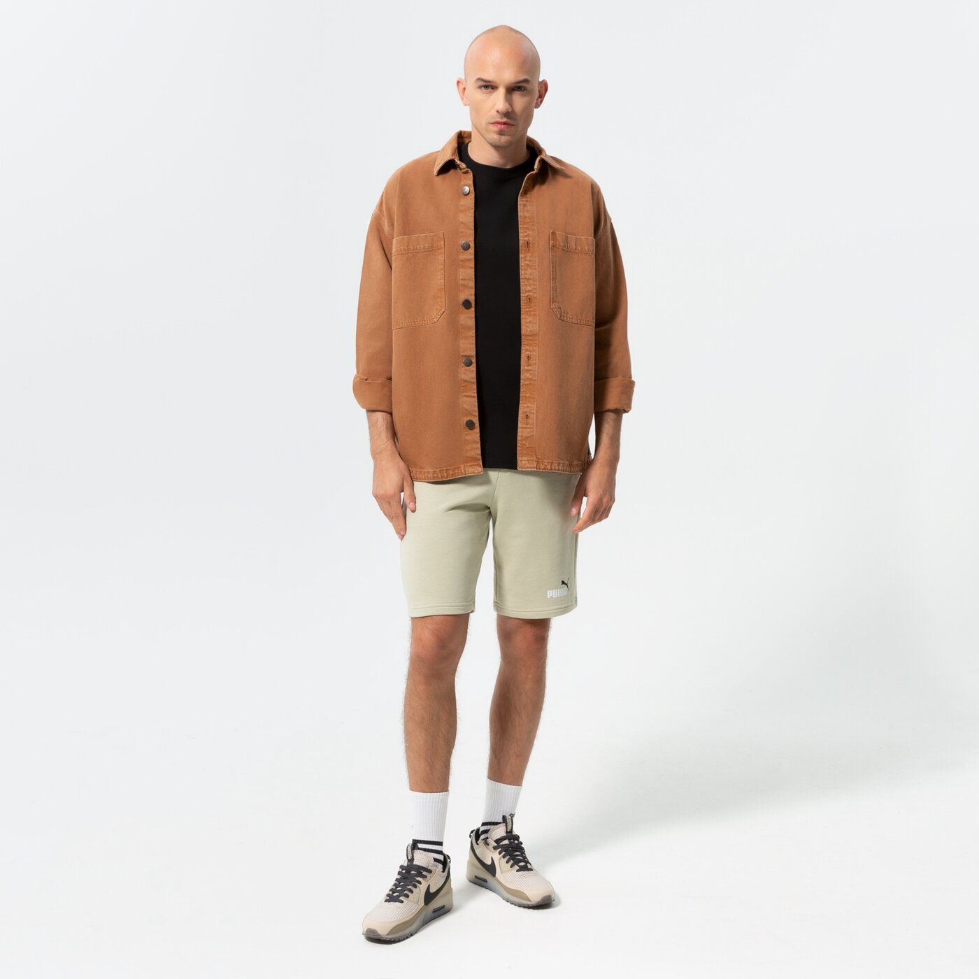 Мъжки къси панталони PUMA ШОРТИ ESS+ 2 COL SHORTS 10" 586766 33 цвят бежов