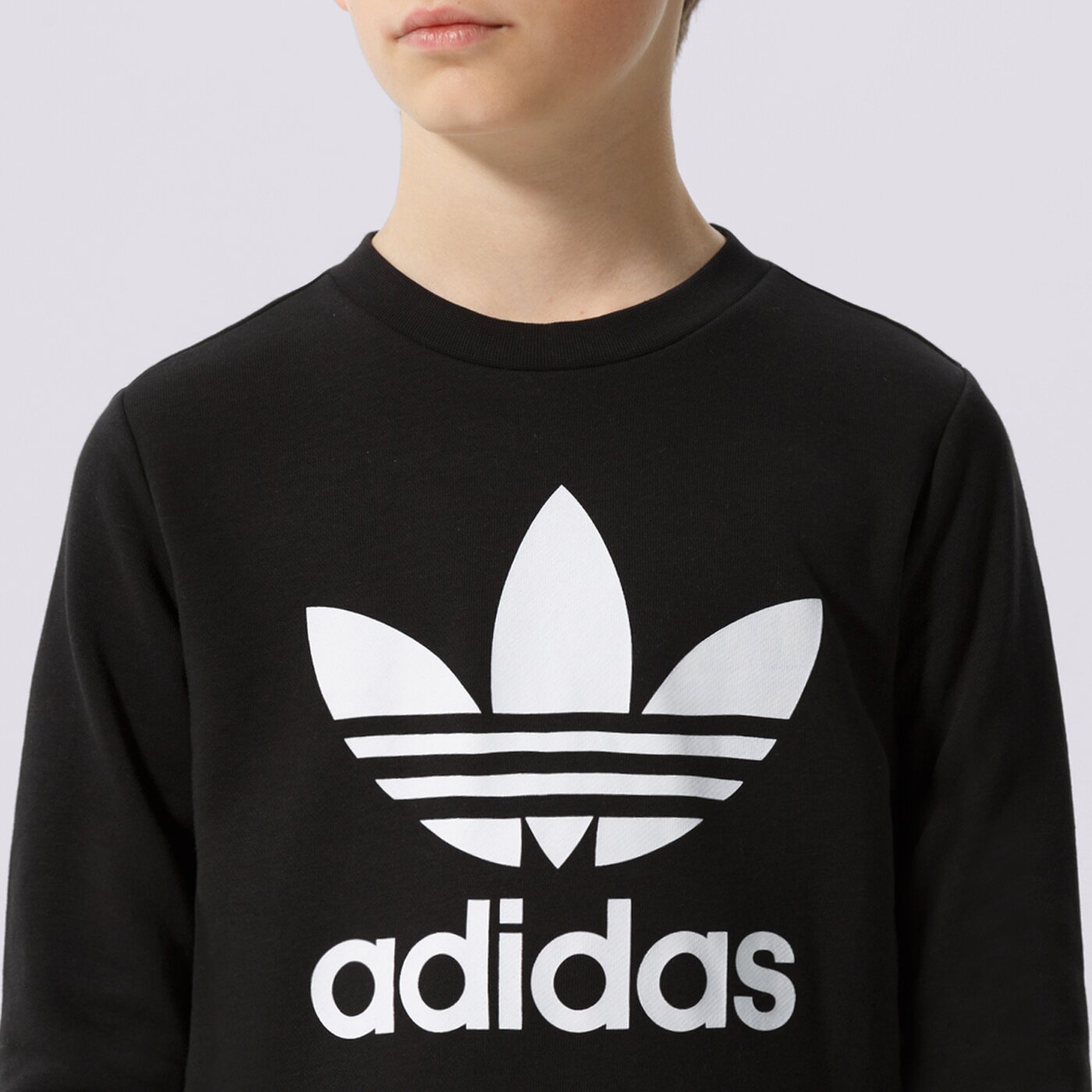 Детски суичър ADIDAS СУИТЧЪР TREFOIL CREW BOY ed7797 цвят черен