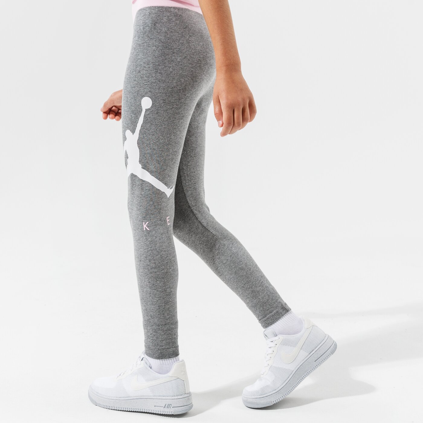 Детски панталони JORDAN КЛИН JUMPMAN BY NIKE LEGGING GIRL 45a762-geh цвят сив