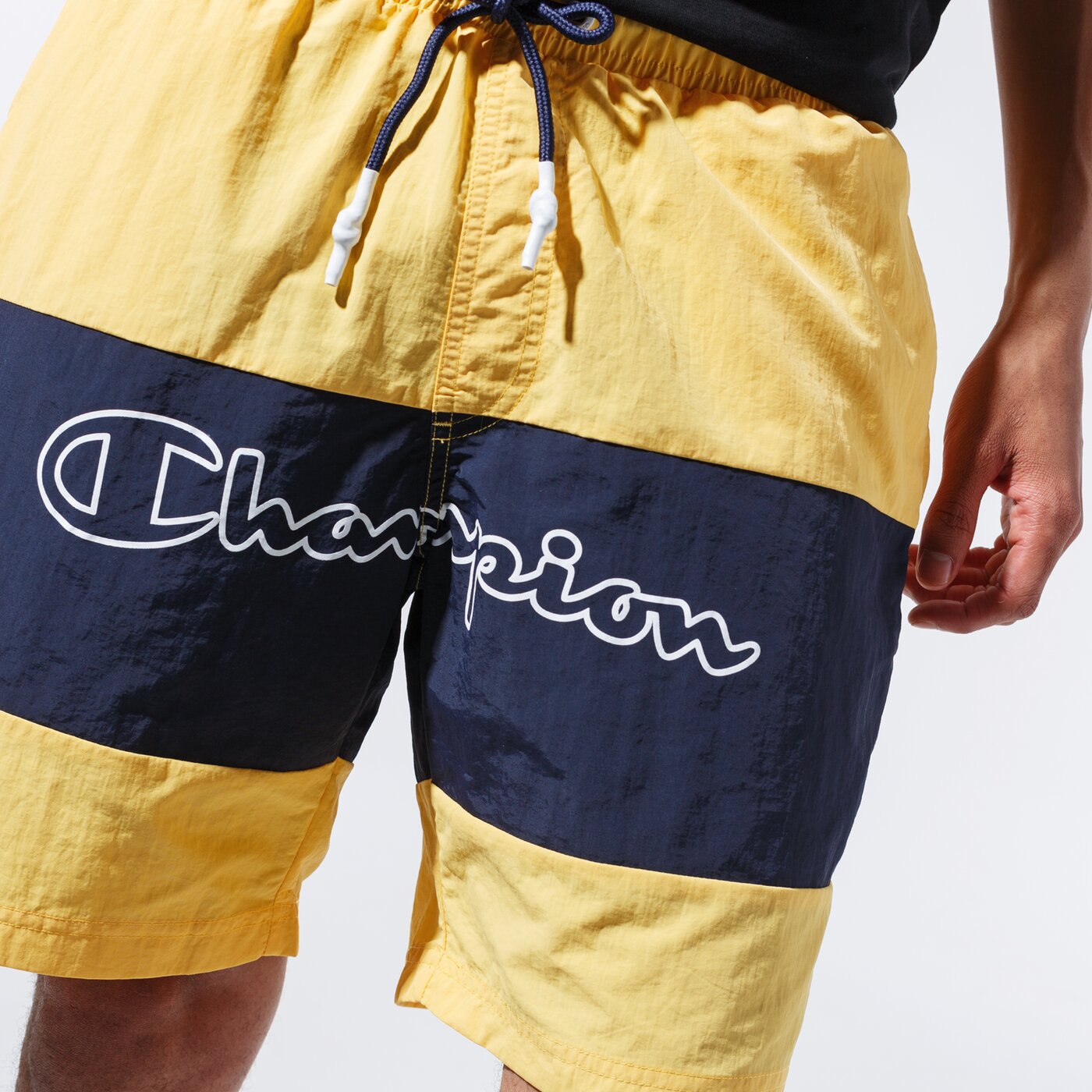 Мъжки къси панталони CHAMPION ШОРТИ LOGO SWIM SHORTS 215499ys001 цвят жълт