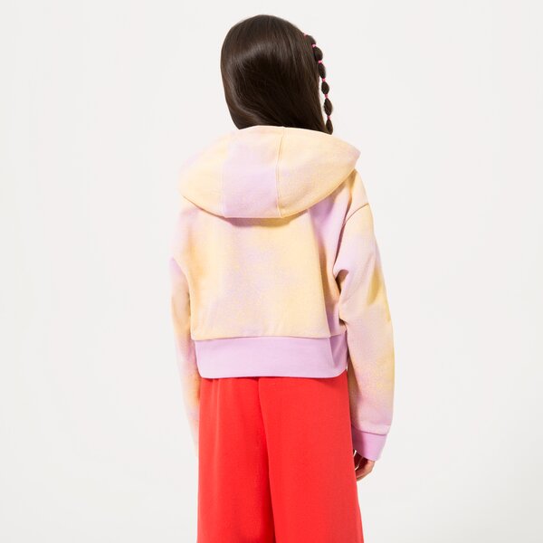 Детски суичър ADIDAS СУИТЧЪР С КАЧУЛКА CROP HOODIE GIRL hk2942 цвят розов