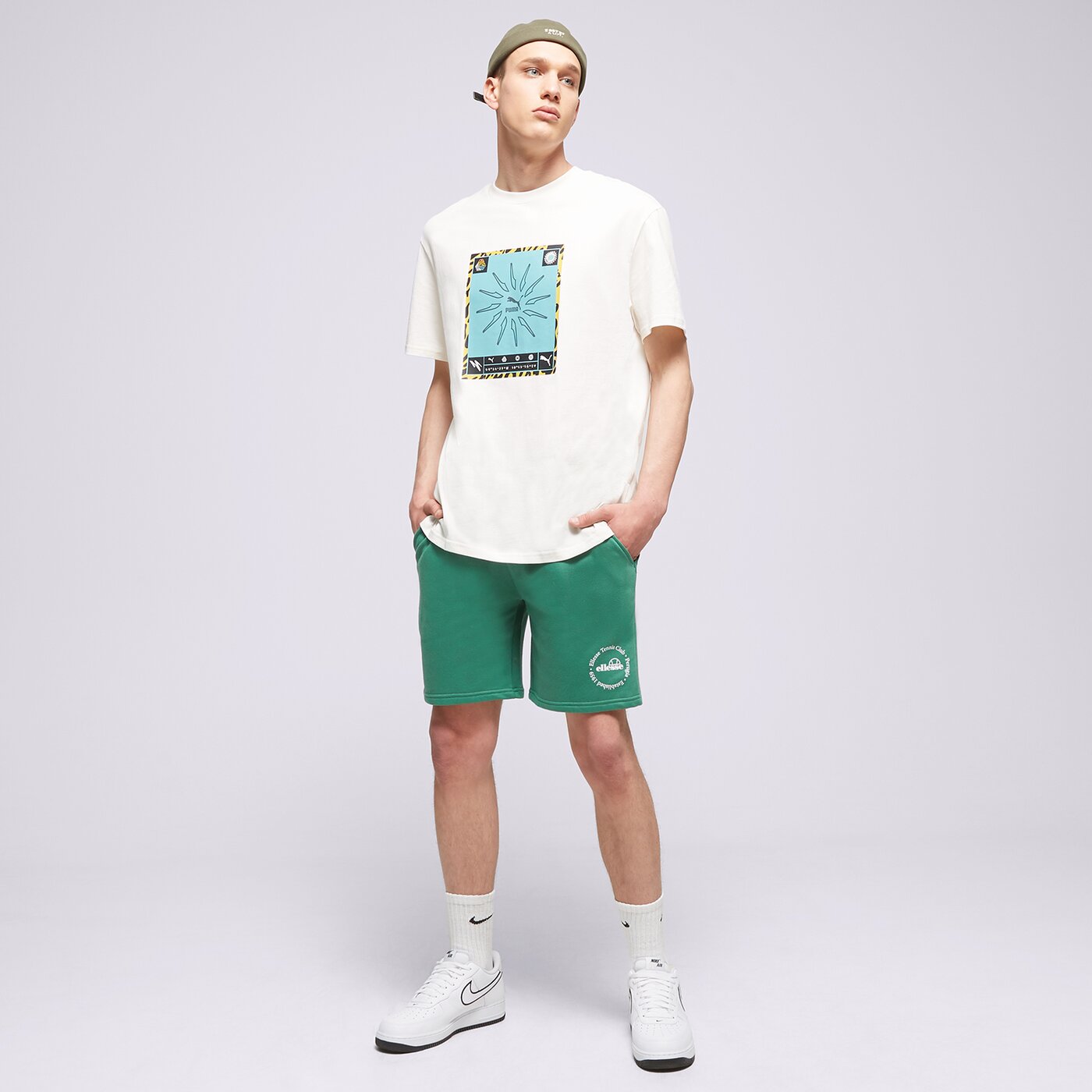 Мъжки къси панталони ELLESSE ШОРТИ FONTANSA SHORT GREEN sgr17620503 цвят зелен