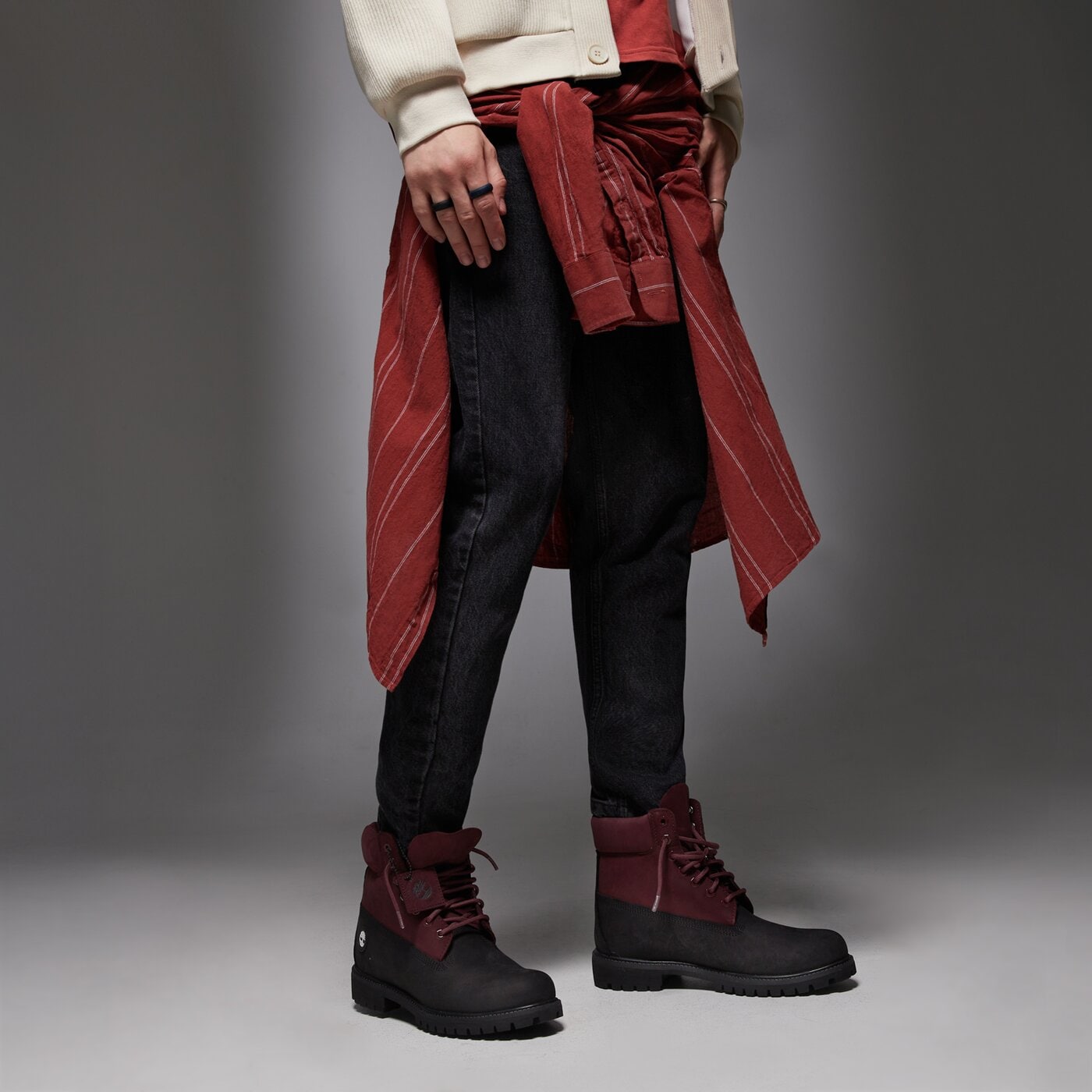 Мъжки зимни обувки TIMBERLAND 6 IN PREMIUM tb0a2p6weje1 цвят бордо