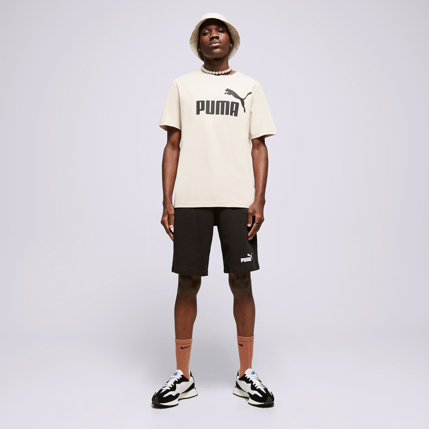 Мъжка тениска PUMA ТЕНИСКА ESS+ 2 COL SMALL LOGO TEE 58666785 цвят бежов