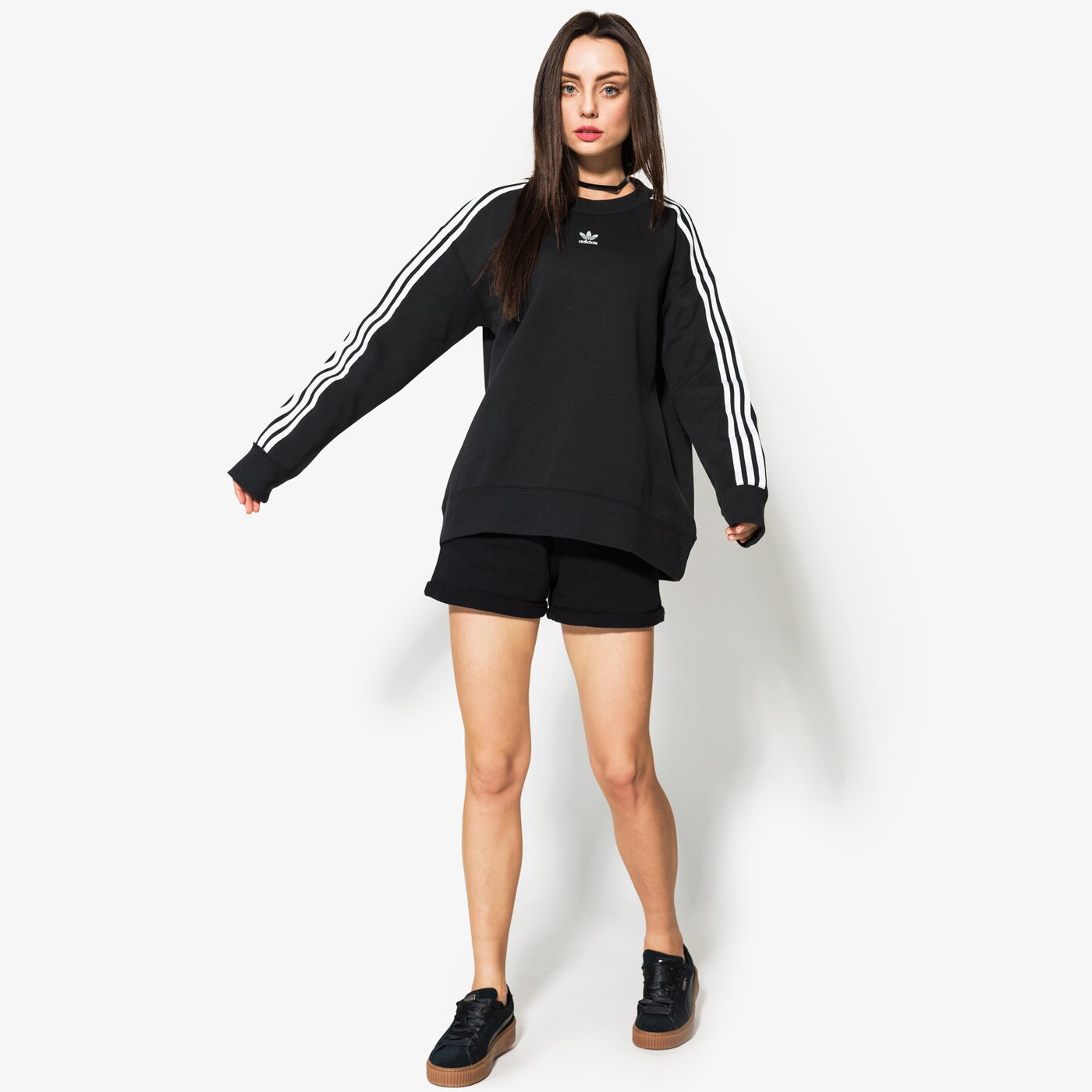 Дамски къси панталони CONFRONT ШОРТИ NOR cf18szd18001 цвят черен