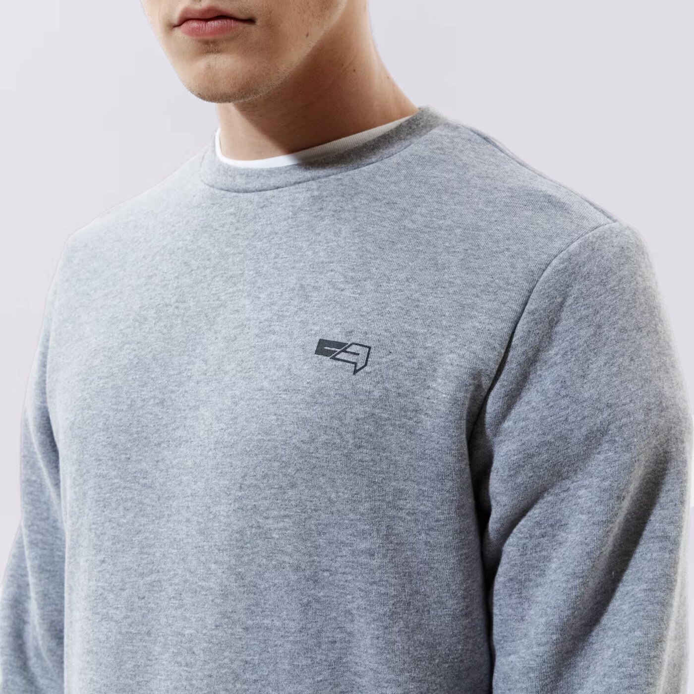 Мъжки суичър CONFRONT СУИТЧЪР SMALL LOGO CREW GREY  cf121blm25002 цвят сив